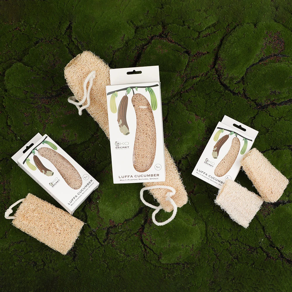 Set de Esponjas Naturales de Lufa – Exfoliación y Limpieza Multiuso