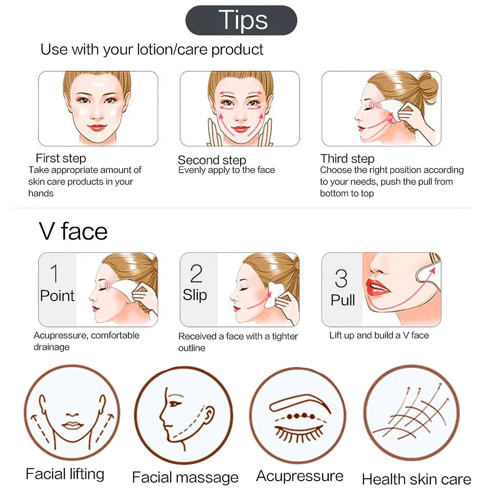 Rodillo Facial de Jade + Gua Sha – Masajeador Natura