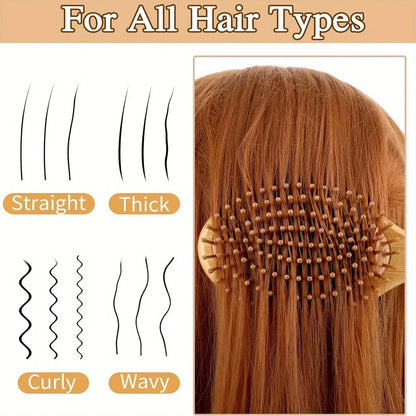 Cepillo para el cabello de Bambú Antiestático
