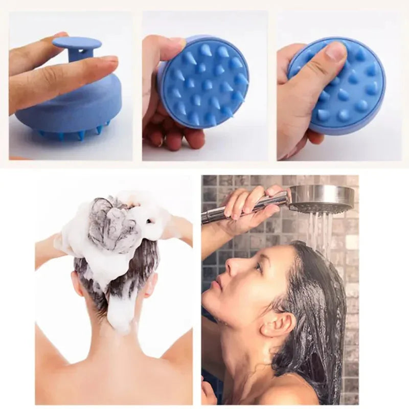 Cepillo de Silicona para Masaje Capilar y Lavado de Cabello