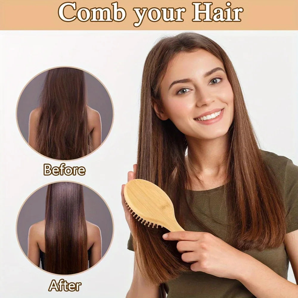 Cepillo para el cabello de Bambú Antiestático