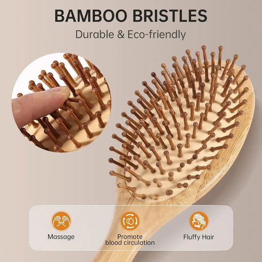 Cepillo para el cabello de Bambú Antiestático