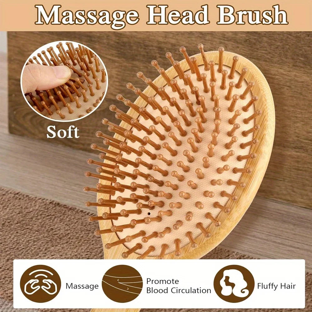 Cepillo para el cabello de Bambú Antiestático