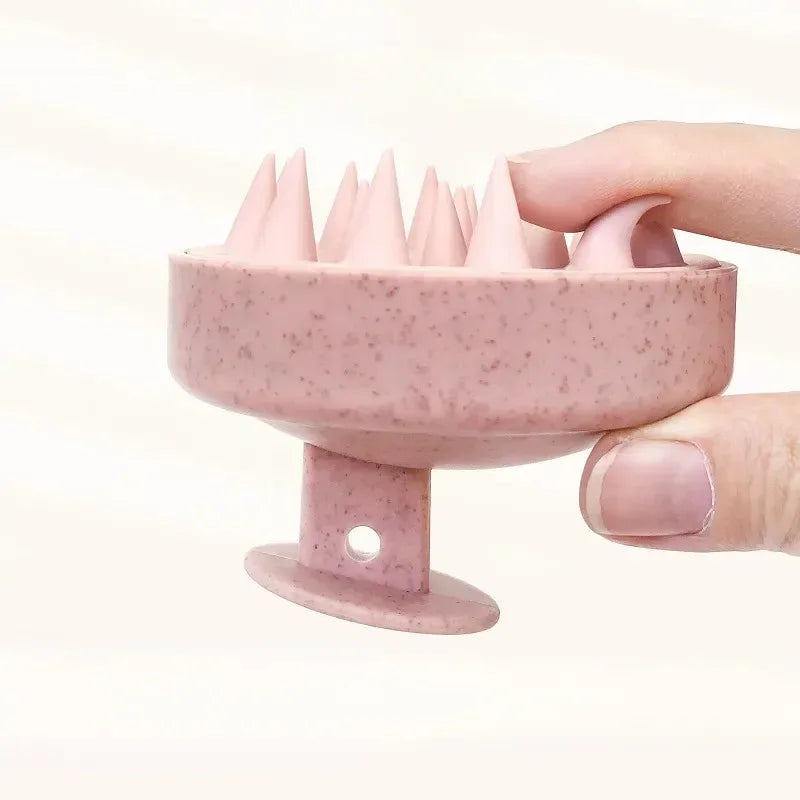 Cepillo de Silicona para Masaje Capilar y Lavado de Cabello
