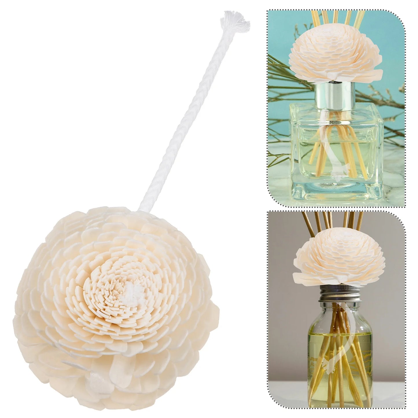 Set de 2 Flores Difusoras Decorativas para Aromaterapia